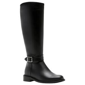 La Canadienne Stevie Leather Biker Knee High Riding Boots Black size 7.5